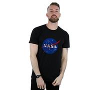NASA Men's Classic Insignia Logo Distressed T-Shirt Black X-Large