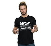 NASA Men's Classic Space Shuttle T-Shirt Black Small