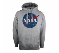 NASA Men's Grey Marl Hoodie (Size L) Circle Logo Top - New