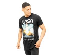 NASA Men's Lift Off-Cotton T-shirt in Black | Size: Small NASA Black S