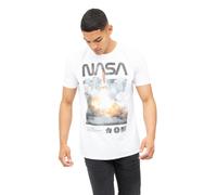 NASA Men's Lift Off-Cotton T-shirt in White | Size: Large NASA White L