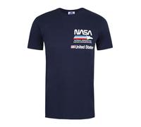 NASA Men's Plane Aeronautics Regular Fit Crew Neck Short Sleeve T - Shirt, Blue (Navy Navy), Small (Manufacturer Size: Small)