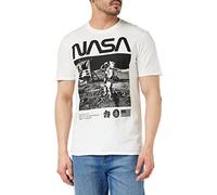 Nasa Men's Salute T Shirt, White, L UK