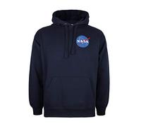 Nasa Men's Small Core Logo Hoodie, Blue (Navy Blue Nvy), S UK