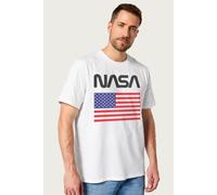 NASA Men's Star Spangled Banner Flag T-Shirt in White | Size: Small NASA White S