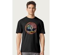 NASA Men's STS 36 Atlantis Mission Badge Distressed T-Shirt in Black | Size: Medium NASA Black M