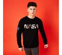 Nasa Metallic Logo Unisex Sweatshirt - Black - L