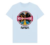 NASA Mission Ops Unisex T-Shirt in Light Blue | Size: XL NASA Light Blue XL