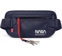 NASA Money Belt Travel Wallet - RFID Hidden Passport Pouch (Stellar Blue) | Concealed Carry | Genuine NASA Insignia | RFID Blocking | YKK Zips | Breathable Mesh | Travel Wallet & Key Carabiner