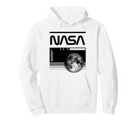 NASA - Moon Blueprint & Barcode Pullover Hoodie