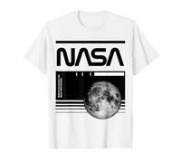 NASA - Moon Blueprint & Barcode T-Shirt