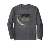 NASA - Moon Explore The Universe, Black Long Sleeve T-Shirt