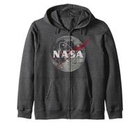 NASA Moon Space Logo Zip Hoodie