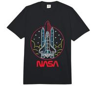 NASA Neon Space Shuttle Lineart Comfort Colors Adult Heavyweight T-Shirt