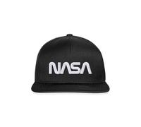 NASA Official Embroidered White Logo Snapback Cap