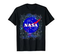 NASA Official Logo in The Stars Premium Graphic T-Shirt, Men, Black, Medium