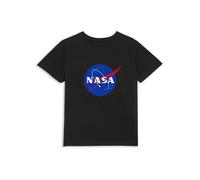 NASA Official Logo Insignia Kids' T-Shirt in Black | Size: Medium NASA Black M