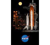 NASA: Official Logo Notebook | Shuttle Discovery & Moon Photo Cover | 100 Page Lined Journal | Space Gift