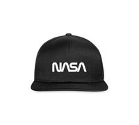 NASA Official Merchandise Worm Logo Snapback Cap Black/Black
