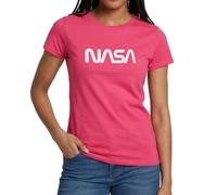 NASA Official Merchandise Worm Logo Women's T-Shirt Azalea