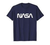 NASA Official Worm Logo Dark T-Shirt T-Shirt, Men, Navy Blue, 5X-Large