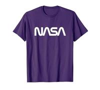 NASA Official Worm Logo Dark T-Shirt T-Shirt, Men, Purple, X-Large