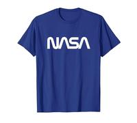 NASA Official Worm Logo Dark T-Shirt T-Shirt, Men, Royal Blue, Medium