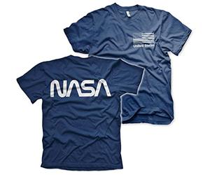 Nasa Officially Licensed Black Flag Mens T-Shirt (Navy), X-Large