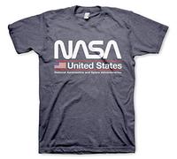 Nasa Officially Licensed United States Mens T-Shirt (Navy-Heather), Large