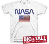 NASA Old Glory Big & Tall T-Shirt White