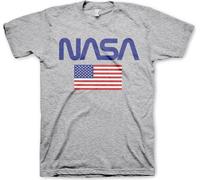 NASA Old Glory T-Shirt Heather-Grey