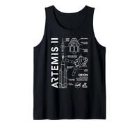 NASA Orion Artemis II Diagram Space Exploration Science Tank Top
