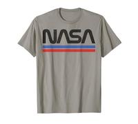 NASA Red Blue Stripe Minimal Logo Vintage Graphic T-Shirt T-Shirt