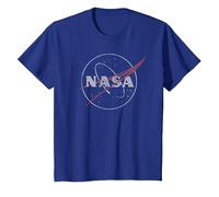 NASA Retro Distressed Bug Logo Space Exploration Science T-Shirt, Youth, Royal Blue, 3T
