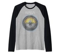 NASA Rocket in Circle Icon Raglan Baseball Tee