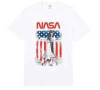 NASA Rocket with Flag Background Comfort Colors Adult Heavyweight T-Shirt