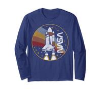 NASA Shuttle Launch Rainbow Long Sleeve T-Shirt