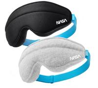 NASA Sleep Mask with LightBlock™ Barrier | Total Blackout | For Men & Women | Official NASA Design | Cooling Memory Foam | 3D Eye Cups | Includes Noise-Blocking Earbuds