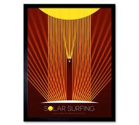 NASA Solar Surfing Innovative Advanced Concepts Framed Wall Art 12x16 Artery8 Black W12 inch x H16 inch