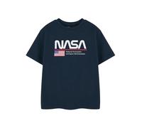 NASA Space Kids Blue Short Sleeve Graphic Tee | Unisex Kids T-Shirt | Astronaut Space Shuttle Galaxy Design | Children's Space Exploration Apparel | NASA Logo Tee for Boys & Girls