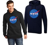 Nasa Space Logo Hoodie Space Astronaut Trendy Geek Gift Adults & Kids Hoodie Top (Black, 9 Years)