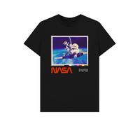 NASA Space Shuttle Art Graphic T-Shirt Black