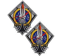 NASA Space Shuttle Atlantis STS-135 Mission Patch Hook and Loop Tactical Morale Applique Fastener Military Embroidered Patch 2Pcs