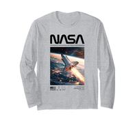 NASA Space Shuttle Discovery Over Earth Space Long Sleeve T-Shirt
