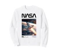 NASA Space Shuttle Discovery Over Earth Space Sweatshirt
