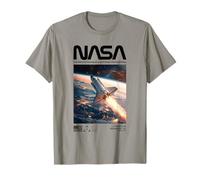 NASA Space Shuttle Discovery Over Earth Space T-Shirt
