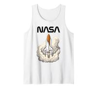 NASA Space Shuttle Program Worm Logo Mission Vintage Retro Tank Top