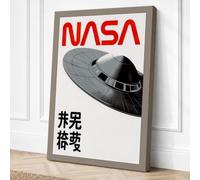 NASA Spacecraft Blueprint Canvas Wall Art Print 30x20 Inch (76 x 51 cm)