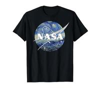 NASA Starry Night Classic Chevron Logo Premium T-Shirt, Men, Black, 3X-Large
