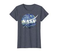 NASA Starry Night Classic Chevron Logo Premium T-Shirt, Women, Heather Blue, 3X-Large